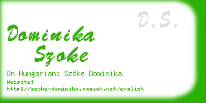 dominika szoke business card